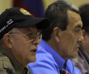 Conferencia de prensa de las FARC en La Habana