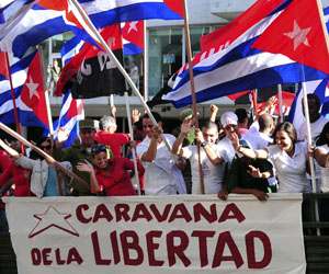 Presiden Machado Ventura y Díaz-Canel acto por el 55 aniversario de la entrada de Fidel a La Habana
