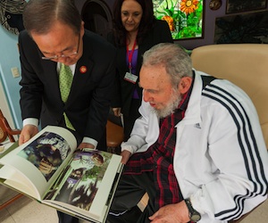 Sostiene Fidel encuentros con Ban Ki-moon y Kenny Anthony